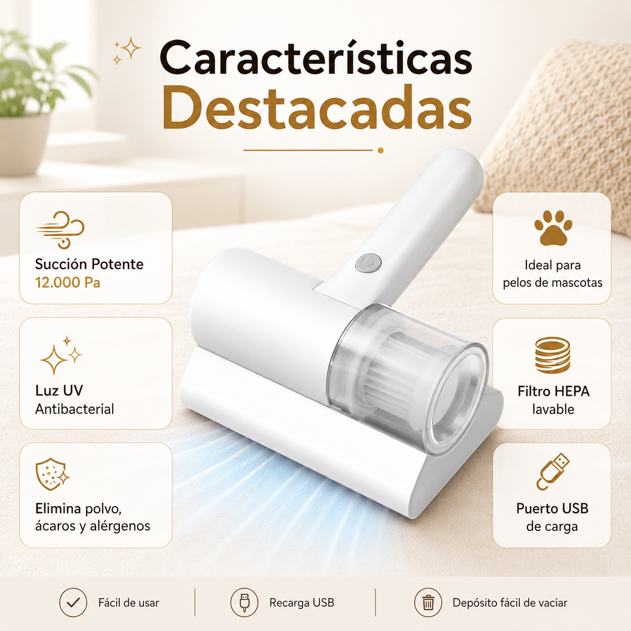 ASPIRADORA DE ACAROS PORTÁTIL + ENVÍO GRATIS