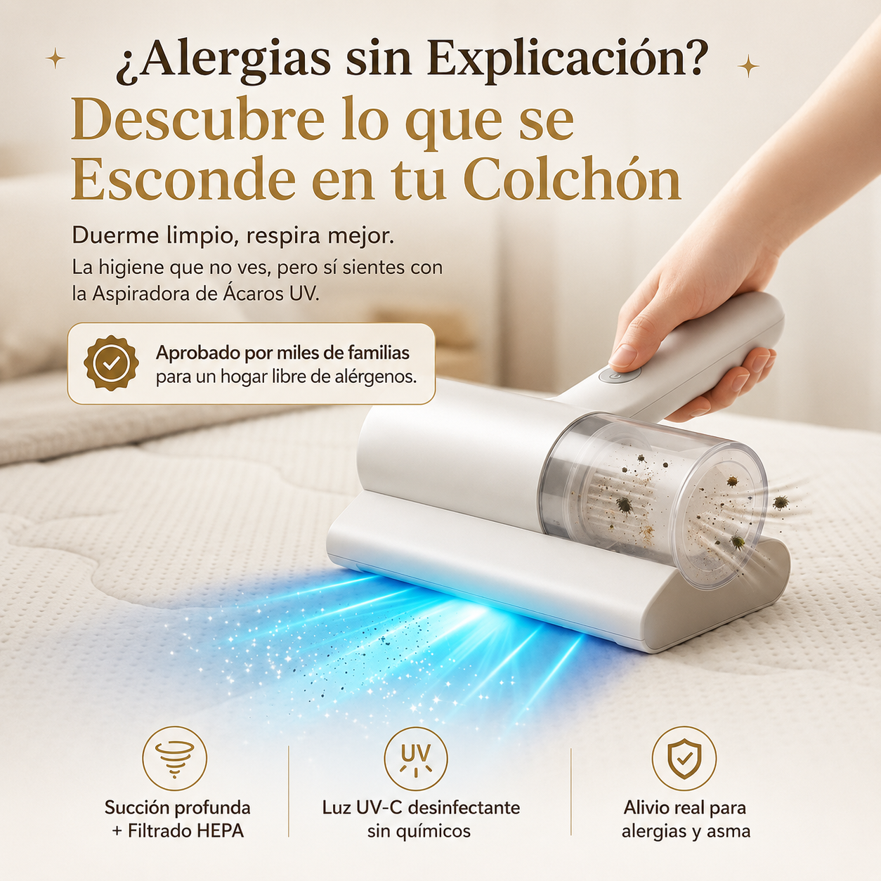 ASPIRADORA DE ACAROS PORTÁTIL + ENVÍO GRATIS