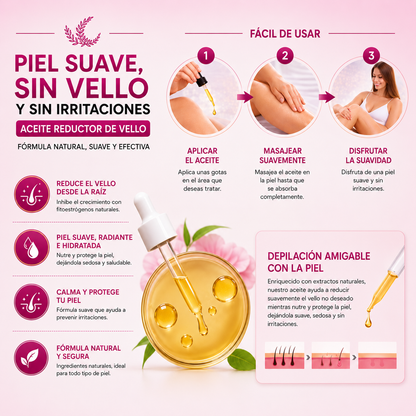ACEITE REDUCTOR DE VELLO - CYPERUS ROTUNDUS OIL + ENVÍO GRATIS